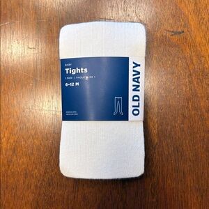 6 to 12 Month Girl, Soft White Tights, Old Navy